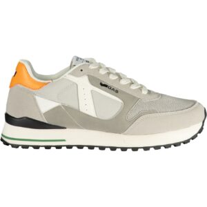 GAS Ανδρικά Γκρι Sneakers με κορδόνια και πορτοκαλί λεπτομέρειες