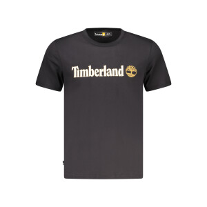 Timberland Ανδρικό Μαύρο T-shirt με στρογγυλή λαιμόκοψη και λογότυπο