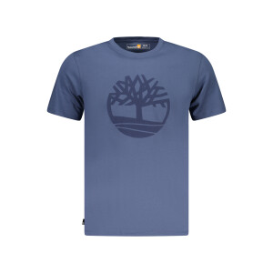 Timberland ανδρικό μπλε T-shirt με στρογγυλή λαιμόκοψη και λογότυπο