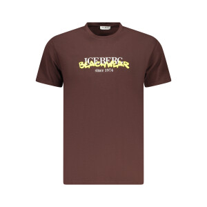 ICEBERG ανδρικό t-shirt σε καφέ χρώμα με στρογγυλή λαιμόκοψη και print λογότυπο