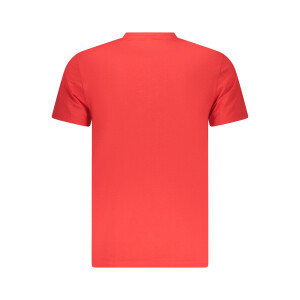 ICEBERG Ανδρικό Κόκκινο T-shirt με στρογγυλή λαιμόκοψη και print λογότυπο