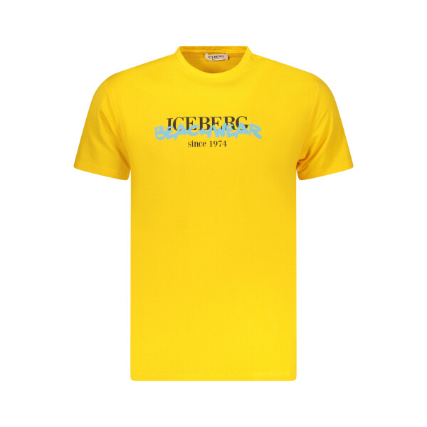 ICEBERG ανδρικό t-shirt σε κίτρινο χρώμα με στρογγυλή λαιμόκοψη και print με λογότυπο