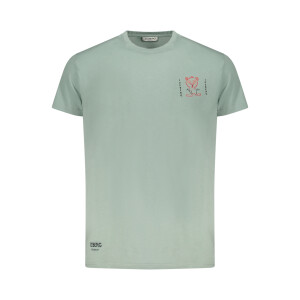 ICEBERG Ανδρικό Πράσινο T-shirt με στρογγυλή λαιμόκοψη και print λογότυπο