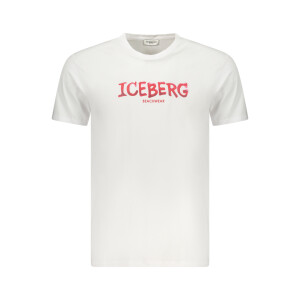 ICEBERG Ανδρικό Λευκό T-shirt με print λογότυπο