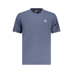 CONVERSE ανδρικό μπλε t-shirt με στρογγυλή λαιμόκοψη και κεντημένο λογότυπο