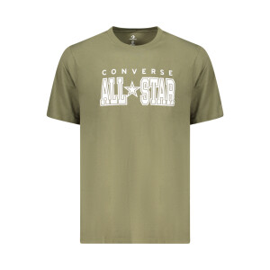CONVERSE Ανδρικό Πράσινο T-shirt με στρογγυλή λαιμόκοψη και λογότυπο