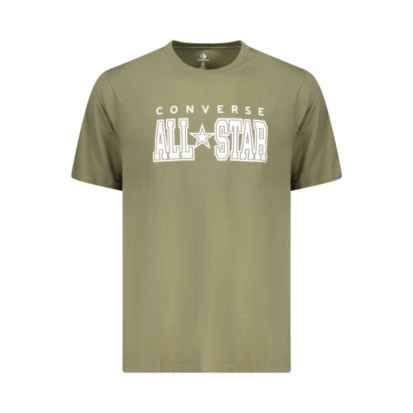 CONVERSE Ανδρικό Πράσινο T-shirt με στρογγυλή λαιμόκοψη και λογότυπο