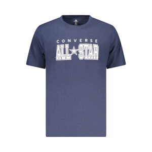 CONVERSE Ανδρικό Μπλε T-shirt με στρογγυλή λαιμόκοψη και λογότυπο
