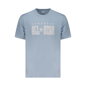 CONVERSE Ανδρικό Μπλε T-shirt με στρογγυλή λαιμόκοψη και λογότυπο