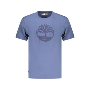 Timberland ανδρικό t-shirt σε μπλε χρώμα με στρογγυλή λαιμόκοψη και λογότυπο