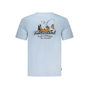 Timberland Ανδρικό Μπλε T-shirt με στρογγυλή λαιμόκοψη και λογότυπο