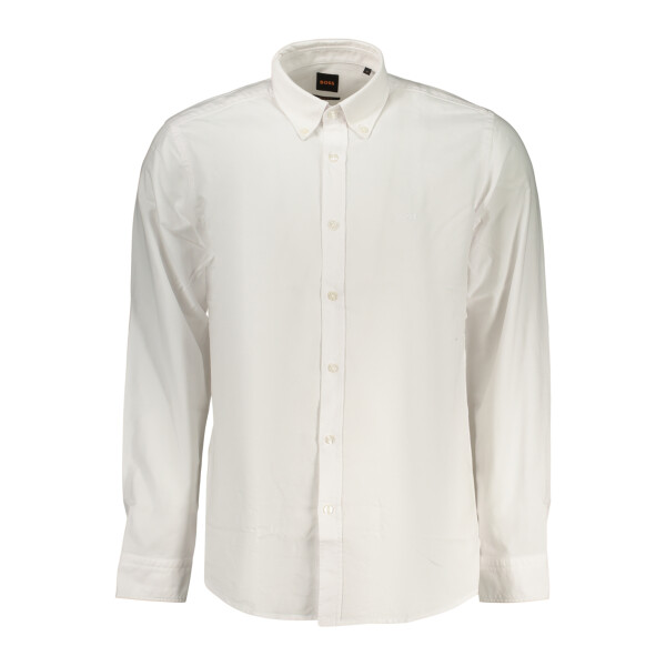 BOSS Ανδρικό Λευκό Πουκάμισο με button-down γιακά
