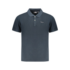 Pepe Jeans Ανδρική Μπλε Polo Μπλούζα με κοντά μανίκια και κέντημα λογότυπου