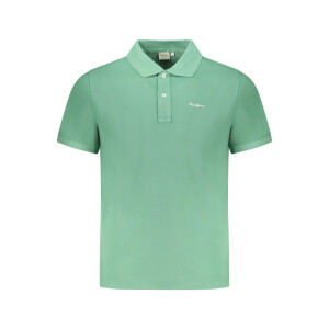 Pepe Jeans ανδρική polo μπλούζα σε πράσινο χρώμα με κεντημένο λογότυπο