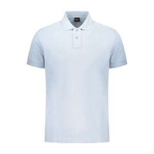 BOSS Ανδρική Μπλε Polo Μπλούζα με κοντά μανίκια και λογότυπο