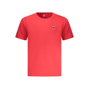 Converse Ανδρικό Κόκκινο T-shirt με στρογγυλή λαιμόκοψη και print λογότυπο