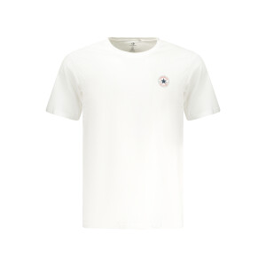 Converse Ανδρικό Λευκό T-shirt με στρογγυλή λαιμόκοψη και λογότυπο