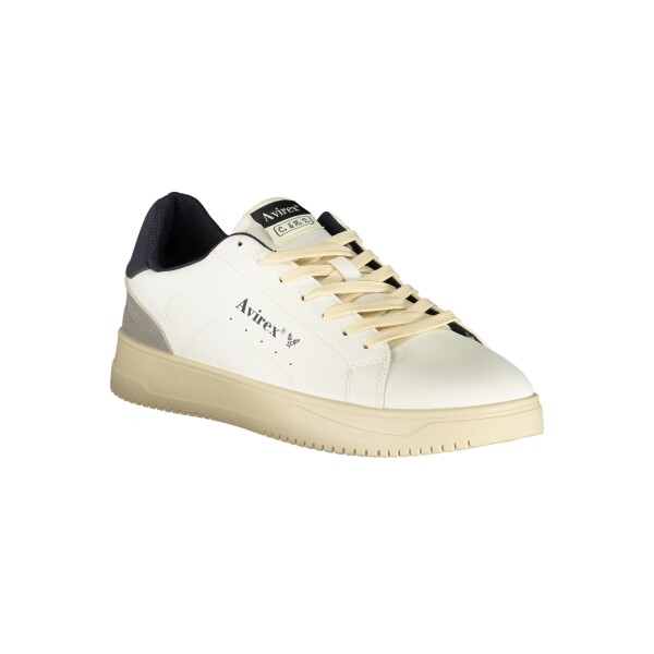 AVIREX Ανδρικά Λευκά Sneakers με κορδόνια και print λογότυπο
