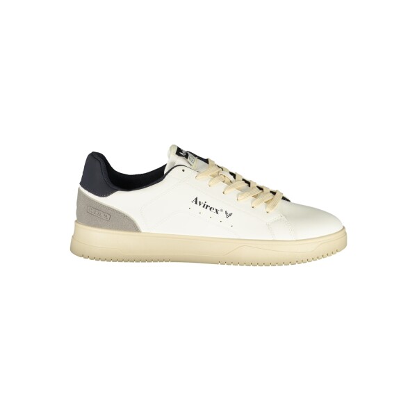 AVIREX Ανδρικά Λευκά Sneakers με κορδόνια και print λογότυπο