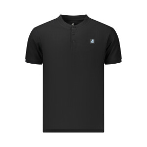 U.S. GRAND Ανδρική Μαύρη Polo Μπλούζα με γιακά mandarin