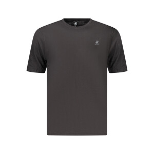 U.S. GRAND Ανδρικό Μαύρο T-Shirt με στρογγυλή λαιμόκοψη και print λογότυπο