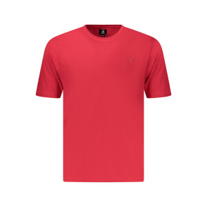 U.S. GRAND Ανδρικό Κόκκινο T-Shirt με στρογγυλή λαιμόκοψη και print λογότυπο