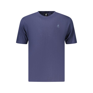 U.S. GRAND ανδρικό μπλε T-shirt με στρογγυλή λαιμόκοψη και print λογότυπο