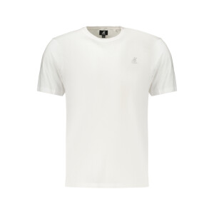 U.S. GRAND Ανδρικό Λευκό T-Shirt με στρογγυλή λαιμόκοψη και λογότυπο