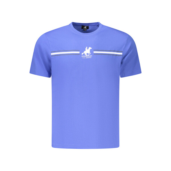 U.S. GRAND ανδρικό t-shirt σε μπλε χρώμα με στρογγυλή λαιμόκοψη και print