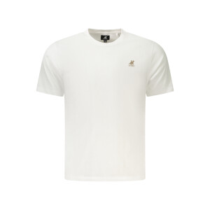 U.S. GRAND Ανδρικό Λευκό T-shirt με στρογγυλή λαιμόκοψη και print λογότυπο