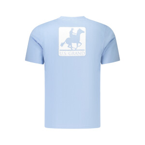 U.S. GRAND Ανδρικό Μπλε T-shirt με στρογγυλή λαιμόκοψη και print λογότυπο