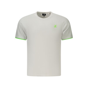 U.S. GRAND ανδρικό λευκό T-shirt με στρογγυλή λαιμόκοψη και ανάγλυφο λογότυπο