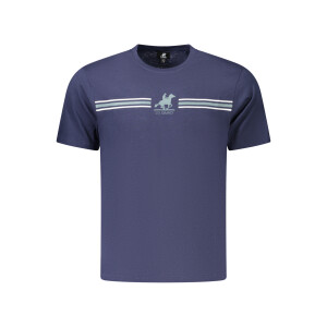 U.S. GRAND Ανδρικό Μπλε T-shirt με στρογγυλή λαιμόκοψη και print