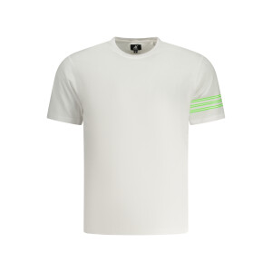 U.S. GRAND Ανδρικό Λευκό T-Shirt με στρογγυλή λαιμόκοψη και print