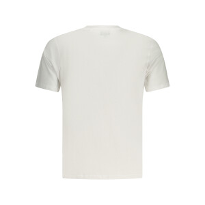 U.S. GRAND ανδρικό λευκό T-shirt με στρογγυλή λαιμόκοψη και print λογότυπο