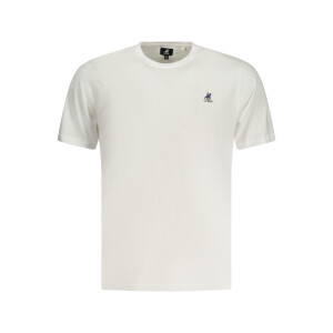 U.S. GRAND ανδρικό λευκό T-shirt με στρογγυλή λαιμόκοψη και print λογότυπο