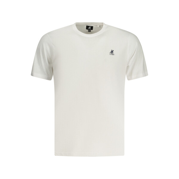 U.S. GRAND ανδρικό λευκό T-shirt με στρογγυλή λαιμόκοψη και print λογότυπο