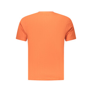 U.S. GRAND Ανδρικό Πορτοκαλί T-shirt με στρογγυλή λαιμόκοψη και print λογότυπο