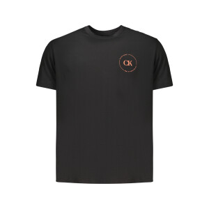 Calvin Klein Ανδρικό Μαύρο T-shirt με στρογγυλή λαιμόκοψη και λογότυπο