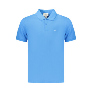Calvin Klein ανδρική polo μπλούζα σε μπλε χρώμα με κεντημένο λογότυπο