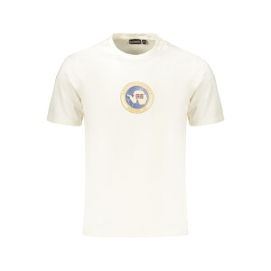 Napapijri ανδρικό λευκό t-shirt με στρογγυλή λαιμόκοψη και λογότυπο