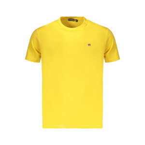 Napapijri ανδρικό t-shirt σε κίτρινο χρώμα με στρογγυλή λαιμόκοψη