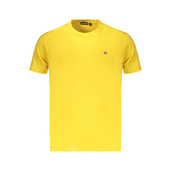 Napapijri ανδρικό t-shirt σε κίτρινο χρώμα με στρογγυλή λαιμόκοψη