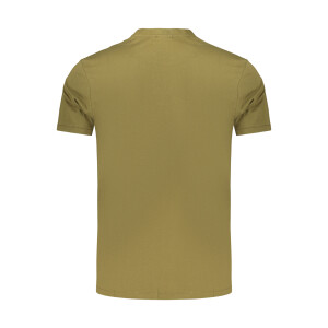 Napapijri Ανδρικό Πράσινο T-shirt με στρογγυλή λαιμόκοψη και λογότυπο