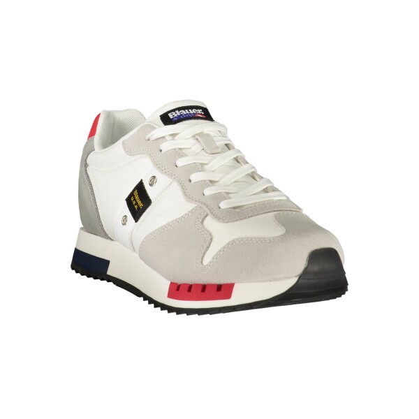 Blauer ανδρικά sneakers σε λευκό χρώμα με κορδόνια