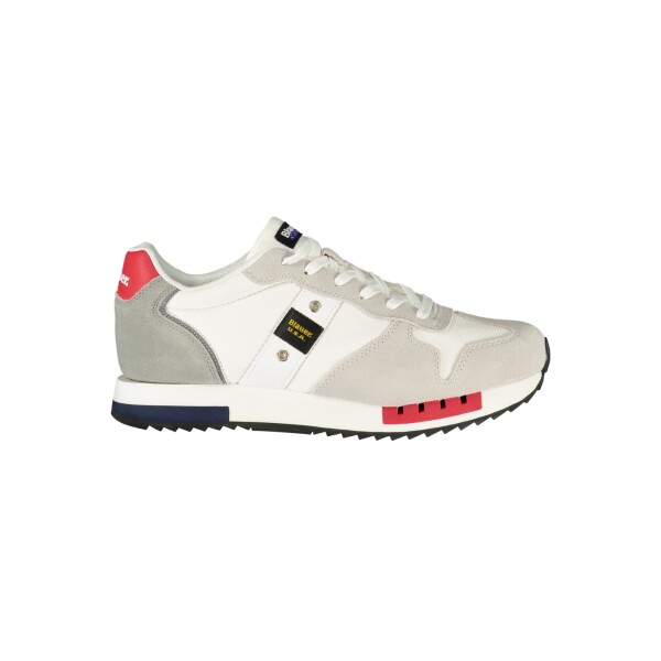 Blauer ανδρικά sneakers σε λευκό χρώμα με κορδόνια