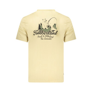 Timberland ανδρικό t-shirt σε μπεζ χρώμα με λογότυπο