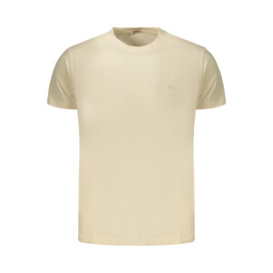 RIFLE Ανδρικό Μπεζ T-shirt με στρογγυλή λαιμόκοψη και κεντημένο λογότυπο