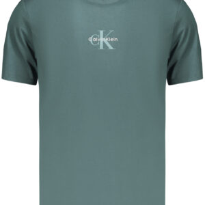 Calvin Klein Ανδρικό Μπλε T-shirt με στρογγυλή λαιμόκοψη και λογότυπο