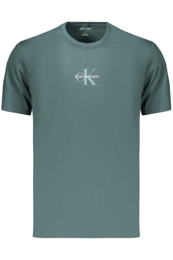 Calvin Klein Ανδρικό Μπλε T-shirt με στρογγυλή λαιμόκοψη και λογότυπο